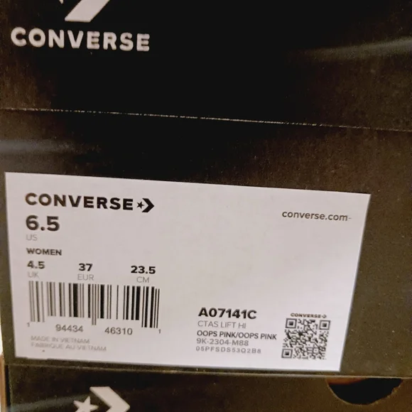 ⚫️  Converse Chuck Taylor All Star Lift  Retro Varsity Shoes Women - Picture 10 of 15